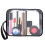 1Pc Waterproof Black Cosmetics Bag Large Makeup Pouch Durable Zipper 4