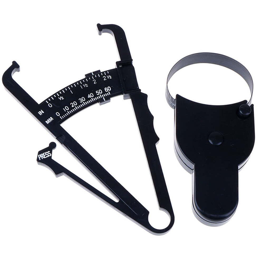 Body Fat Caliper with Measuring Tape, Accurate Skinfold Measurement Tool for Fitness Tracking