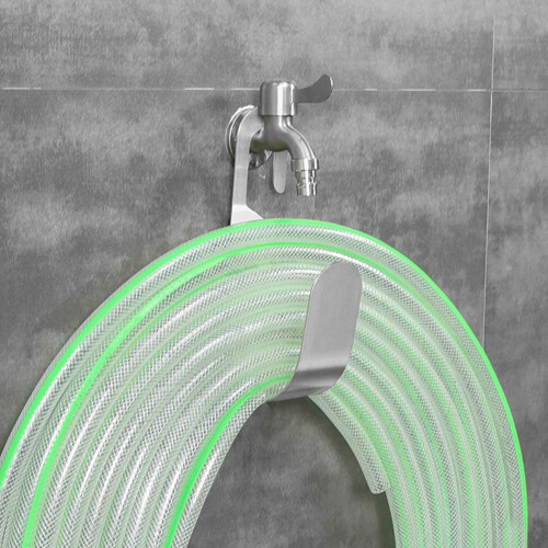 Wasserschlauchhalter Für Gartenrobust Und Silber 2