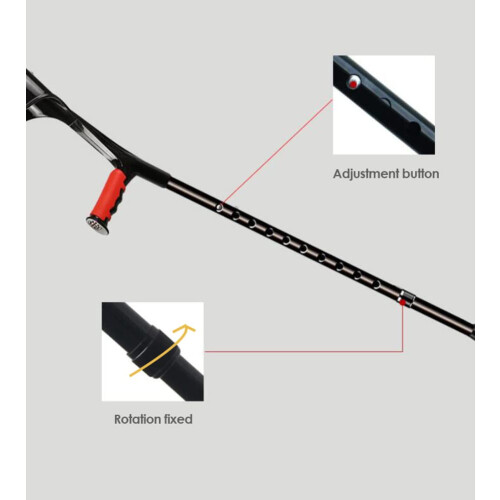 Adjustable Folding Forearm Crutches Pair, Aluminum Open Cuff, for 150196 cm, Blue/Pink/Black 1
