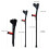 Adjustable Folding Forearm Crutches Pair, Aluminum Open Cuff, for 150196 cm, Blue/Pink/Black 5
