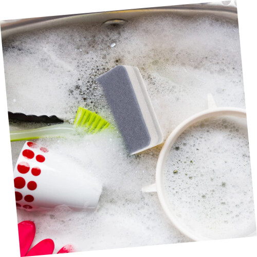 10pcs Non Scratch DoubleSided Dish Sponges for Kitchen Cleaning Pots and Sinks Grey 1