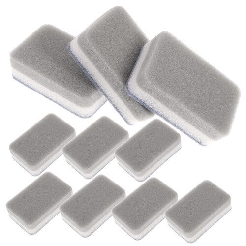 10pcs Non Scratch DoubleSided Dish Sponges for Kitchen Cleaning Pots and Sinks Grey
