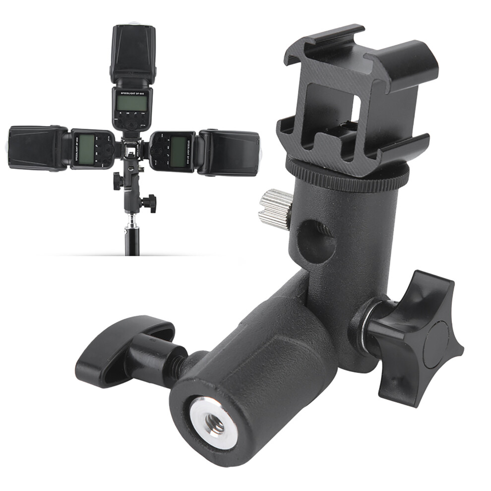 Swivel Multi Hot Shoe Adapter For Flash Light 7790334647875