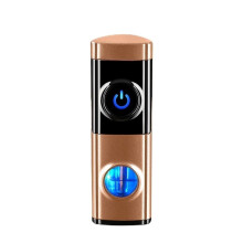 Windproof Torch Lighter with Touch Sensing Ignition, Adjustable Triple Flame Refillable Butane Metal Gift for Men Brown