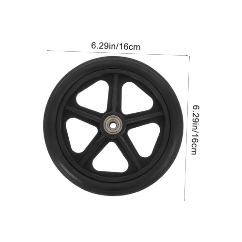 4 Pack Wheelchair Caster Wheels Black Front Replacement ShockAbsorbing NonSlip Easy Install 1