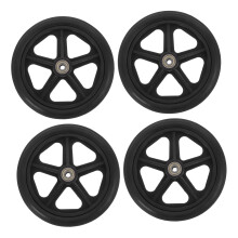 4 Pack Wheelchair Caster Wheels Black Front Replacement ShockAbsorbing NonSlip Easy Install