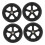4 Pack Wheelchair Caster Wheels Black Front Replacement ShockAbsorbing NonSlip Easy Install 1