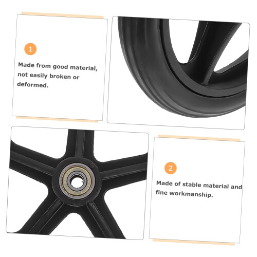 4 Pack Wheelchair Caster Wheels Black Front Replacement ShockAbsorbing NonSlip Easy Install 2