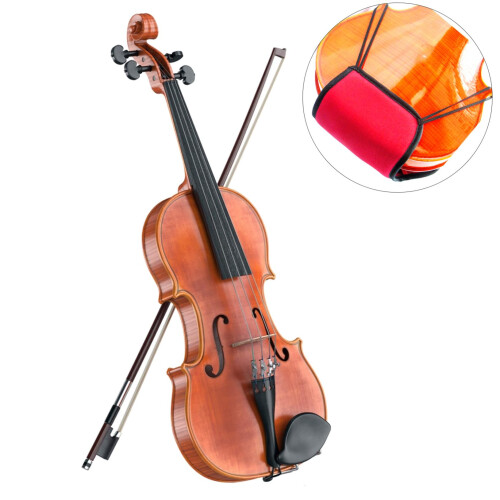 Soft Cotton Violin Chin Rest Pad with Double Strap for Comfortable Support Beginners and Professionals 1