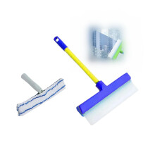 Silicone Window Squeegee Kit with Flexible Blade, Streak Glass Cleaner for Shower and Car