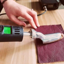 Leather Jacket Wrinkle Remover Digital Mini Iron with Adjustable Temperature, Fast HeatUp