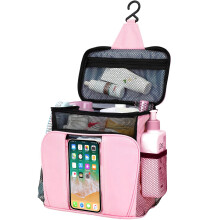 Quick Dry Mesh Shower Caddy and Pink Travel Toiletry Bag for Women, Large Waterproof Organizer for Dorm and Cruise