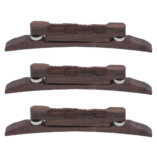 3pcs Adjustable Mandolin Bridge Saddle Set with Quick Height Adjustment for Guitar and Violin