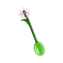 Robuster Glas-Rührlöffel mit Blumen-Design für-Blumenlöffel 3
