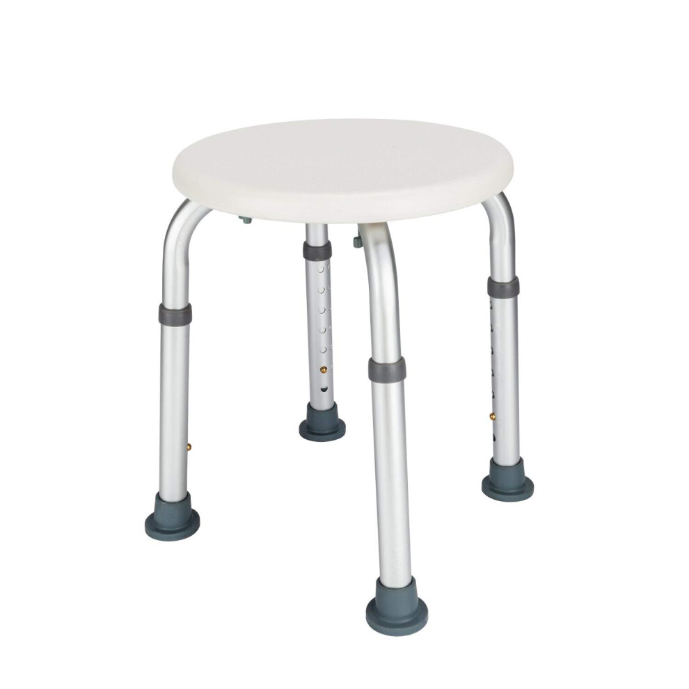 Adjustable Height Shower Chair for Elderly and Pregnant Women, Aluminium Alloy Non Slip Bath Stool (Color A)