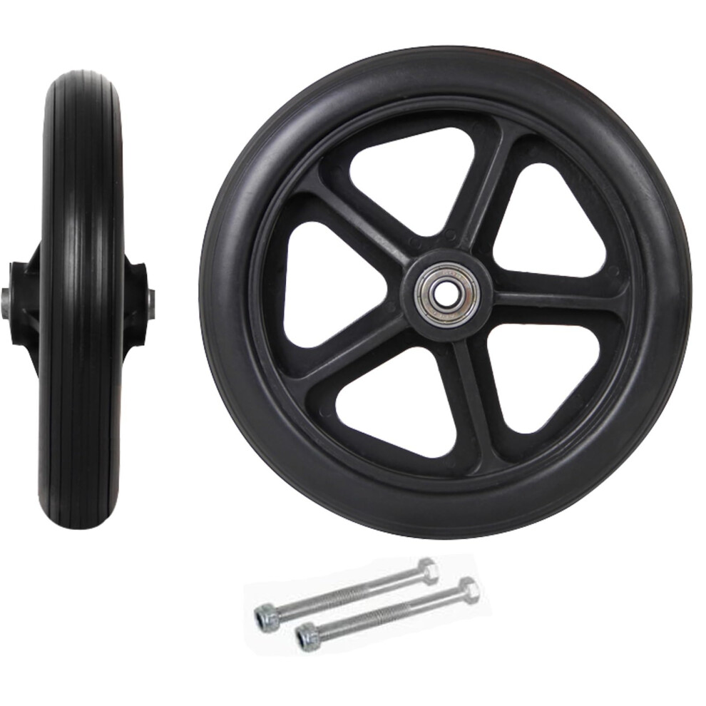 Wheelchair Front Caster Wheels 2 Pack, Solid Tires Replacement, 6 7 8 inch