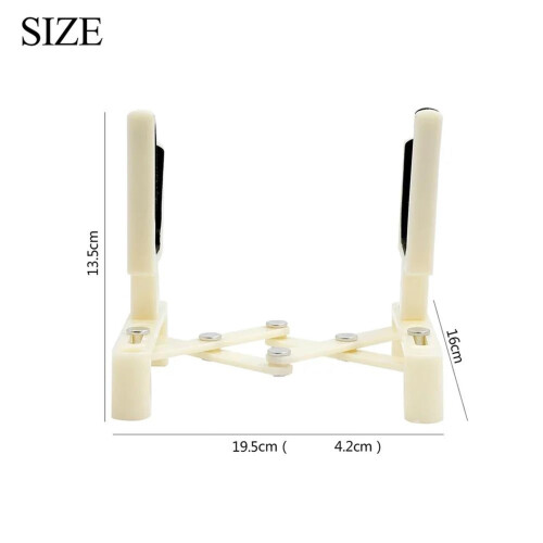Portable Violin Stand Adjustable Folding Retractable ABS Holder White Compact for Travel and Practice 2