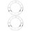 2Pcs Self-Adhesive Acrylic Clock Face Silver Roman Numeral Wall Decal 5