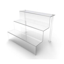 Acrylic Display Risers ThreeTier Clear Acrylic Step Display Stand for Jewelry and Cosmetic Organizer 11.8'W x 8.5'D