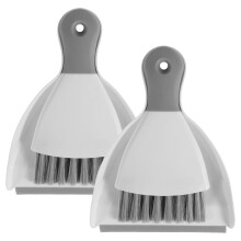 2 Pack Mini Dustpan and Brush Set, Whisk Broom for Cat Litter, Kitchen Counters