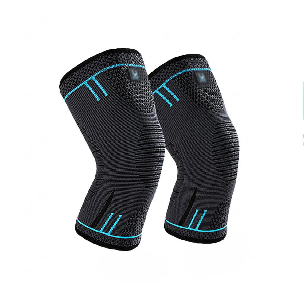 Knee Compression Sleeves 2 Pack, NonSlip Knee Brace for Arthritis Pain, Running, Basketball, BXL