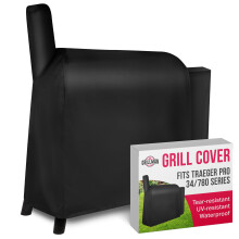 49 Inch Waterproof BBQ Grill Cover, Heavy Duty Outdoor Gas Grill Protector Black for Weber Charbroil