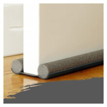 Door Draft Stopper 93cm Brown Foam Door Bottom Seal Strip for Noise Reduction and Weatherproofing