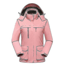 (M, Pink) Women"s Heated Jacket, Windproof Electric Insulated Coat With Detachable Hood