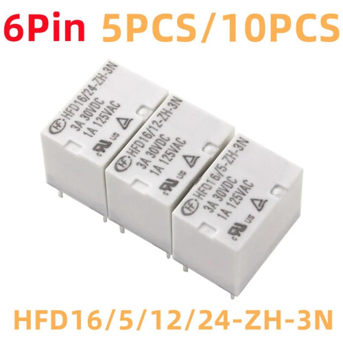HFD16 12V DC Relay Module 6Pin 3A 30VDC Compact PCB Relay for Control Boards (10PCS) 1
