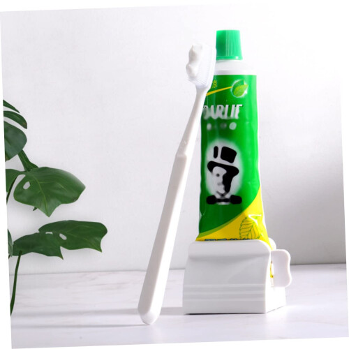 2pcs Toothpaste Tube Squeezer Dispenser for Bathroom, Durable Plastic Roller Red and White, Reduce Waste 2