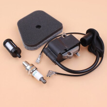 Ignition Coil Spark Plug Air Filter Kit, DirectFit Replacement for Stihl FS90 FS100 4Stroke Trimmer