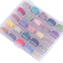 Lot de 25 cordes tressées de 1,2 mm pour faciliter-25 couleurs