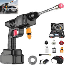 Cordless Pressure Washer 500PSI Pressure 6in1 Spray Gun for Car Wash and Garden Cleaning