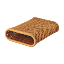 Handwoven Rattan Sauna Pillow Ergonomic Cooling Headrest for Spa and Home Sauna Rooms