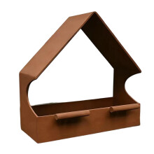 High Capacity Window Birds Feeders Easy Installation-brown