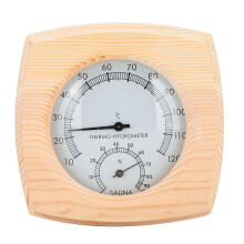 2 in 1 Digital Sauna Thermometer Hygrometer with Clear Readout, Wooden Design for Indoor Sauna Room