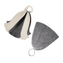Happyyami 2Pcs Felt Sauna Hat Moisture Absorbing Breathable Cap for Bathing Spa Unisex Heat Protection