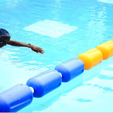 Swimming Pool Lane Divider with Buoys, Pool Safety Rope for Training, Stainless Steel Hooks, Easy Install