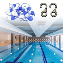 9m Swimming Pool Lane Divider Rope with Visibility Buoys, Durable Float Line for Clear Lane Separation