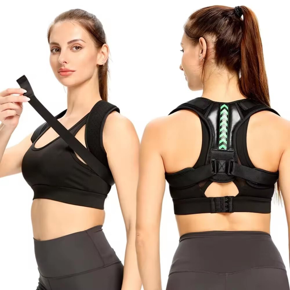 Back Brace Posture Corrector for Men and Women, Adjustable Lightweight Upper Back Support for Better Posture, Large