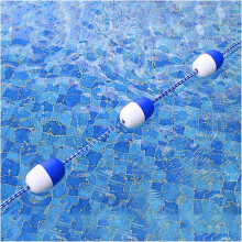 Swimming Pool Safety Rope with Floats, Durable Pool Lane Divider with Visibility Buoys, 1m Adjustable