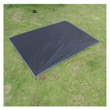 Waterproof Picnic Blanket 210x210cm with Stakes, TearResistant Lightweight Camping Groundsheet with Reflective Straps  Black