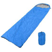 Lightweight 3 Season Camping Sleeping Bag for Adults with Warm Hood, Breathable Insulation and Blue Compact Storage Bag