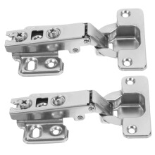 2PCS Soft Close Cabinet Hinges Stainless Steel Concealed Hidden Hinges for Kitchen Furniture Doors Adjustable ClipOn Design