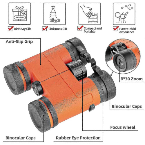 (blue) Best Compact Waterproof Shock Proof Binoculars For Kids 2