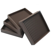 3x3 Inch Furniture Grippers Non Slip Rubber Pads for Hardwood Floors Couch Bed Floor Protectors 4PCS
