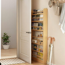 UltraSlim Wall Mounted Bookshelf, 5 Tier Space Saving Bookcase with AntiTip Design for Small Spaces and Apartments