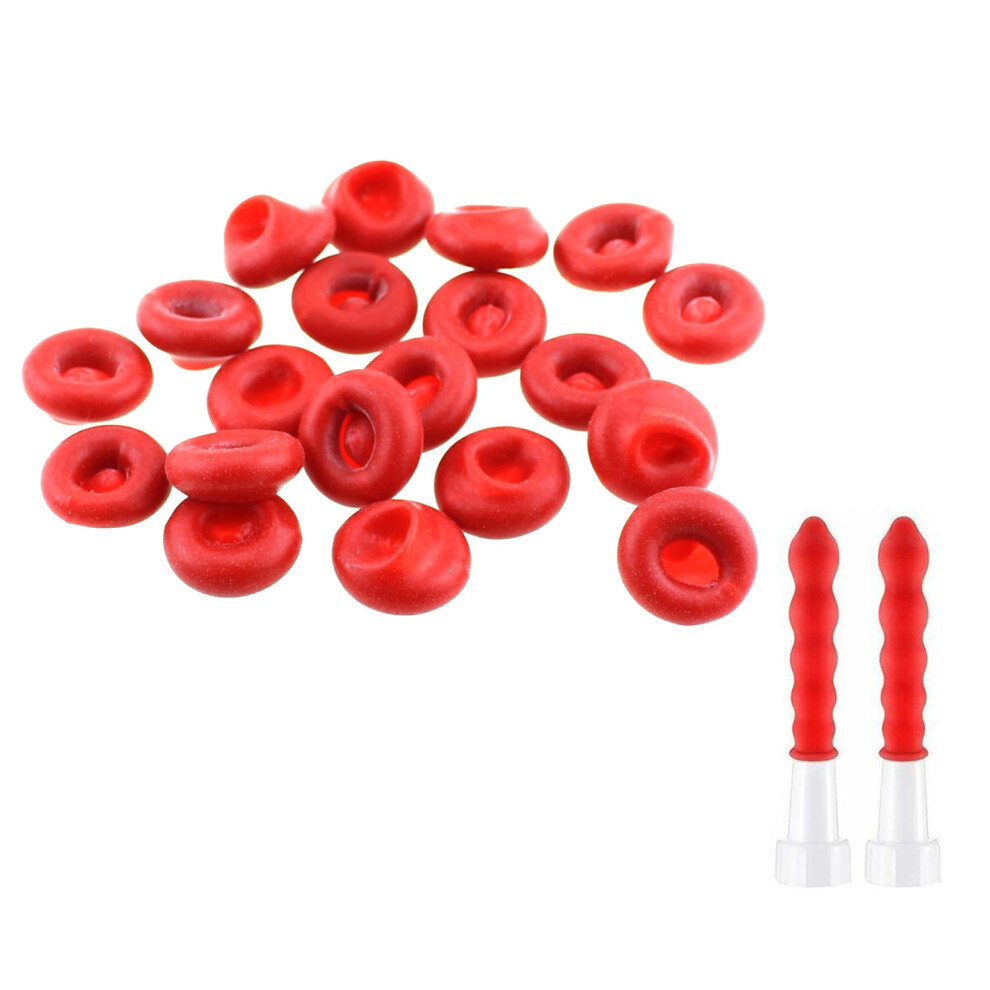 20Pcs Red Caulk Tube Caps With Airtight Seal Design, Reusable Latex Caulking Tip Covers For Storage 9330225412434