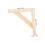 Triangle Wooden Shelf Bracket Wall Mounted Floating Shelf Support for Home Decor, Stable Triangular Design 2
